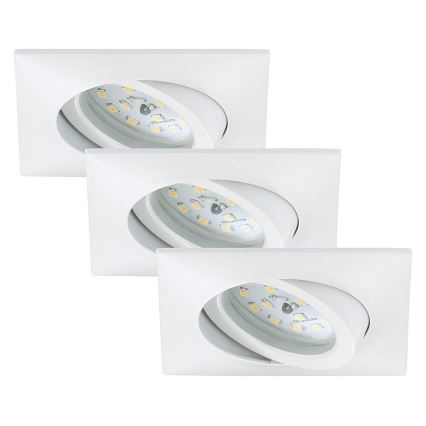 Briloner 7210-036 - SET 3x Lampada LED da incasso per bagni ATTACH LED/5W/230V IP23 bianco