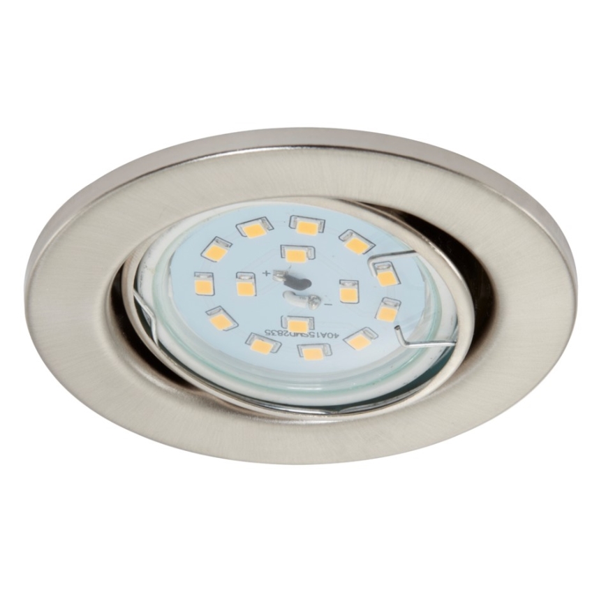 Briloner 7220-032 - PACK 3x LED Badezimmereinbauleuchte FIT 1xGU10/5W/230V mattnickel