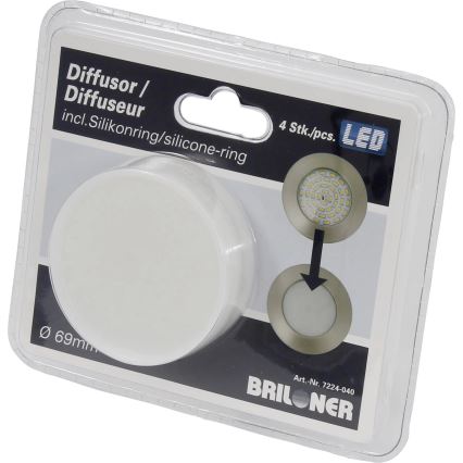 Briloner 7224-040 - SET 4x Diffusor für Einbauleuchten d 69 mm
