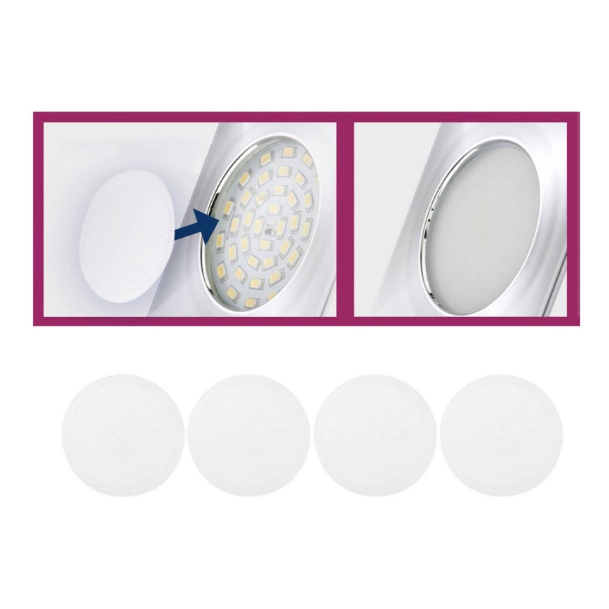 Briloner 7224-040 - SET 4x Diffusore per luci da incasso diametro 69 mm