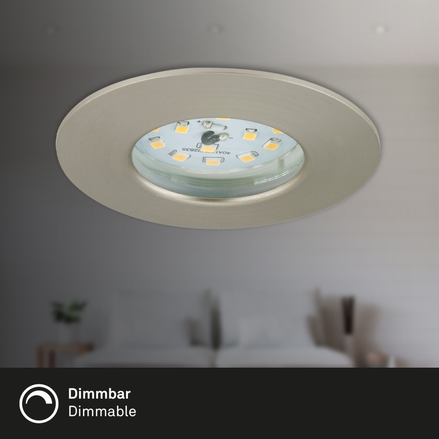 Briloner 7231-032 - SET 3x Dimmbare LED-Einbauleuchte für das Badezimmer ATTACH hell LED/5,5W/230V IP44