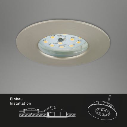 Briloner 7231-032 - SET 3x Dimmbare LED-Einbauleuchte für das Badezimmer ATTACH hell LED/5,5W/230V IP44