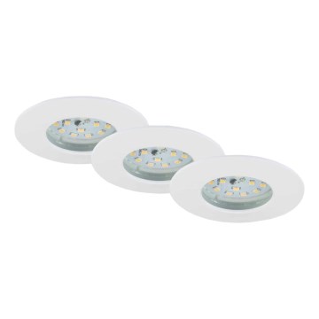 Briloner 7231-036 - LOT 3x Spot encastrable de salle de bain à intensité variable LED/5,5W/230V IP44