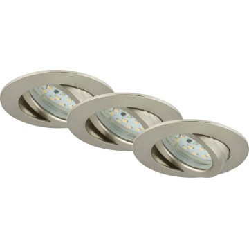 Briloner 7232-032 - Confezione da 3 faretti da incasso dimmerabili per bagno ATTACH LED/5,5W/230V IP23