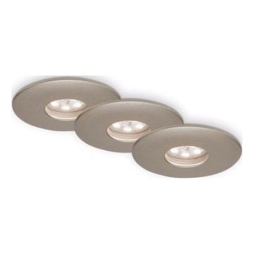 Briloner 7240-032 - SET 3x Lampada LED da incasso per bagni ATTACH LED/1,8W/230V IP44 cromo opaco