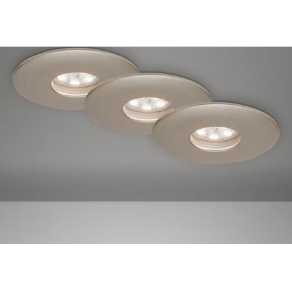 Briloner 7240-032 - SET 3x Lampada LED da incasso per bagni ATTACH LED/1,8W/230V IP44 cromo opaco