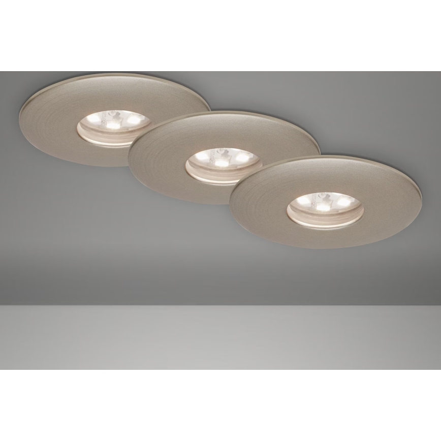 Briloner 7240-032 - SET 3x Lampada LED da incasso per bagni ATTACH LED/1,8W/230V IP44 cromo opaco