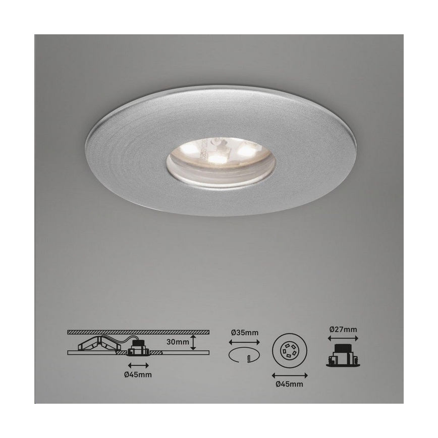 Briloner 7240-039 - SET 3x Lampada LED da incasso per bagni LED/1,8W/230V IP44
