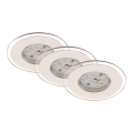 Briloner 7257-036 - SET 3x Lampada LED da incasso per bagni ATTACH LED/4,5W/230V IP44
