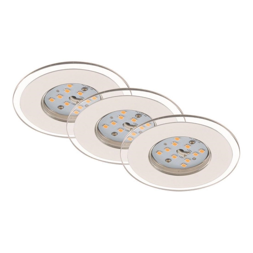 Briloner 7257-036 - SET 3x Lampada LED da incasso per bagni ATTACH LED/4,5W/230V IP44