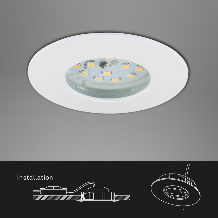 Briloner 7295-016 - LED luce dimmerabile da bagno da incasso ATTACH LED/6,5W/230V IP44