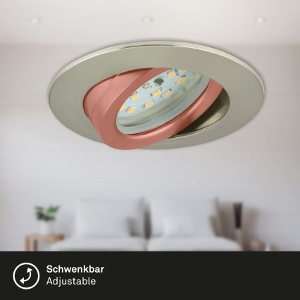 Briloner 7296-012 - Spot encastrable de salle de bain à intensité variable ATTACH LED/6,5W/230V IP23 chrome mat