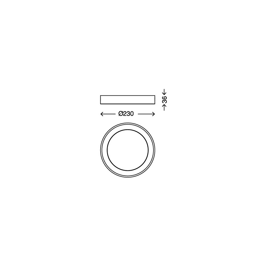 Briloner 7300-016 - Plafonnier LED LED/18W/230V