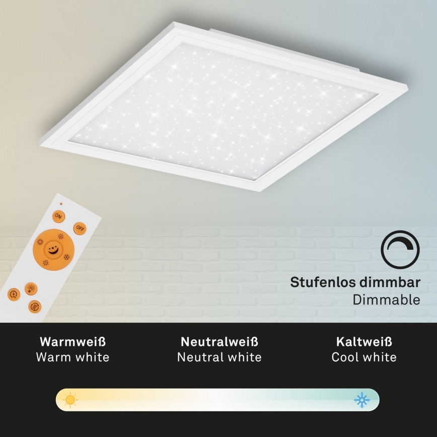 Briloner 7302-016 - Dimmbare LED-Deckenleuchte STARRY SKY LED/23W/230V 3000-6000K + Fernbedienung