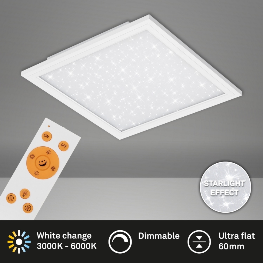 Briloner 7302-016 - Dimmbare LED-Deckenleuchte STARRY SKY LED/23W/230V 3000-6000K + Fernbedienung