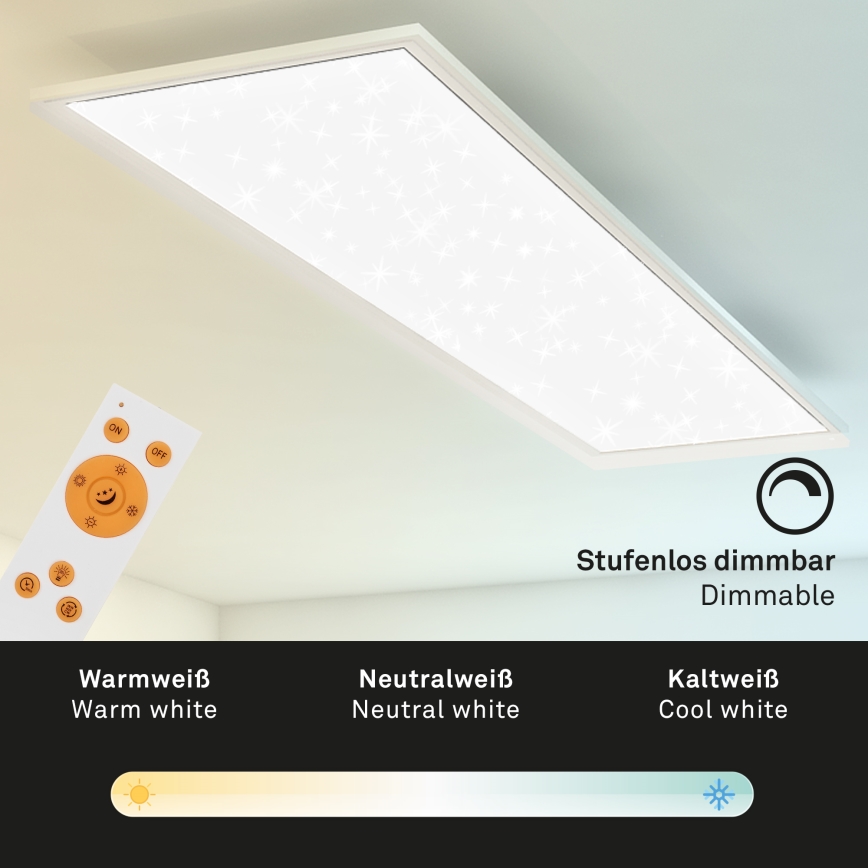 Briloner 7304-016 - Plafoniera LED dimmerabile STARRY SKY LED/36W/230V 3000-6000K + telecomando