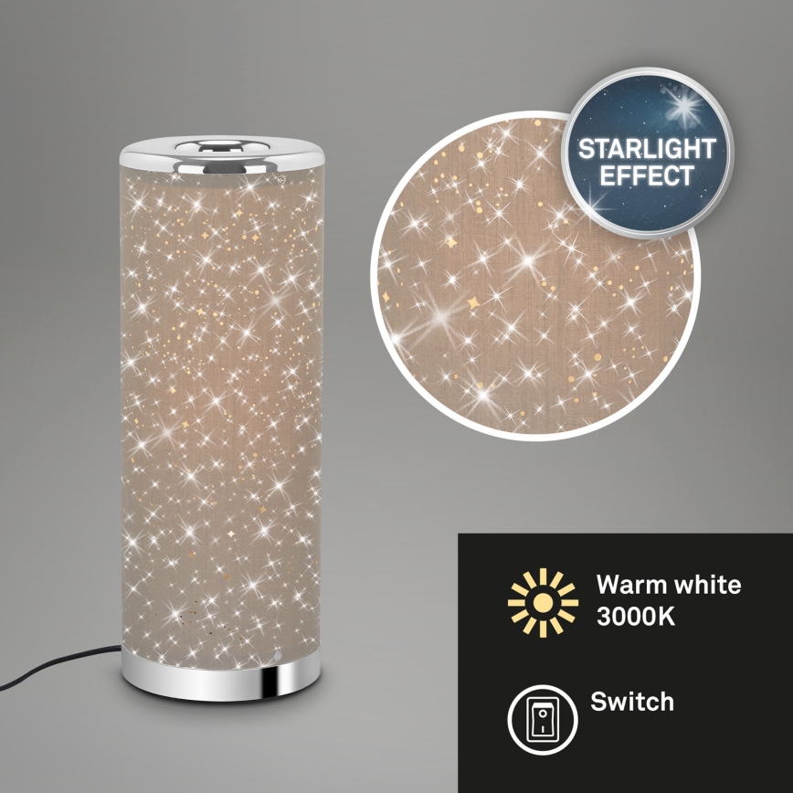 Briloner 7334-011 - Lampe de table LED STARRY SKY 1xGU10/5W/230V marron