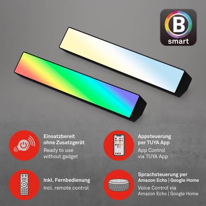 Briloner 7379-015 - Lampe  LED RGBW à intensité variable SMART LED/9W/230V 3000-6500K Wi-Fi Tuya + télécommande