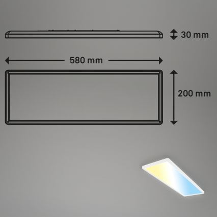 Briloner 7403-016 - Plafoniera LED dimmerabile SLIM LED/23W/230V 2700-6500K + telecomando