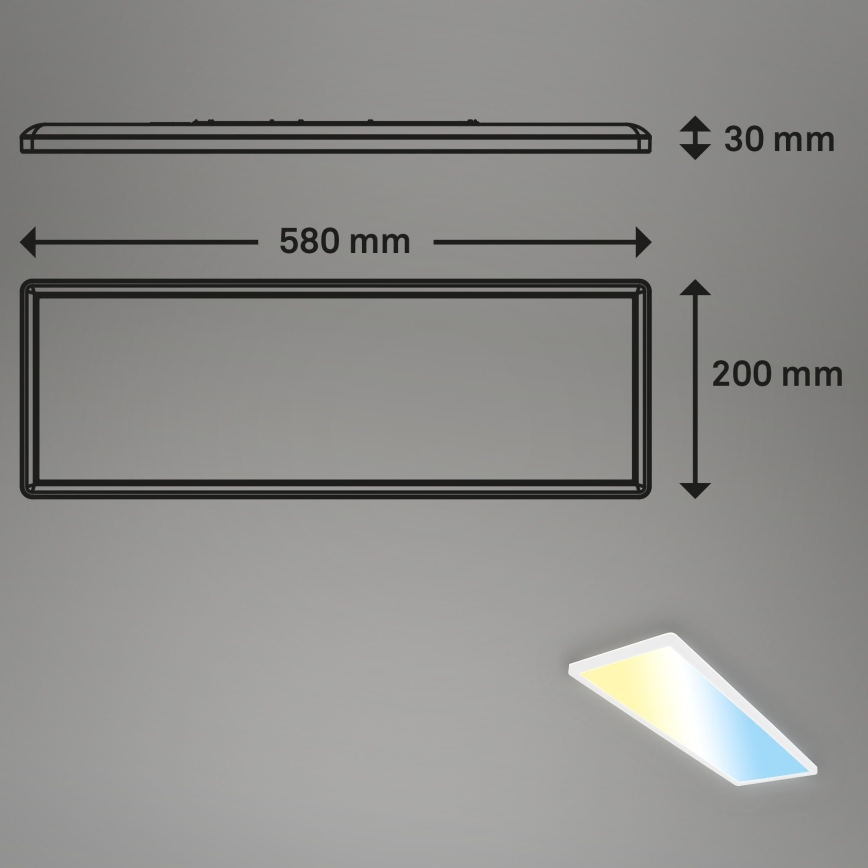 Briloner 7403-016 - Plafoniera LED dimmerabile SLIM LED/23W/230V 2700-6500K + telecomando