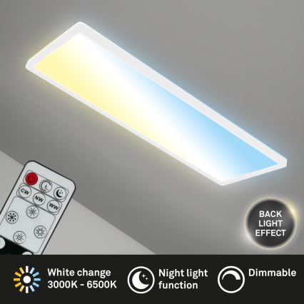Briloner 7403-016 - Plafonnier à intensité variable LED SLIM LED/23W/230V 2700-6500K + télécommande