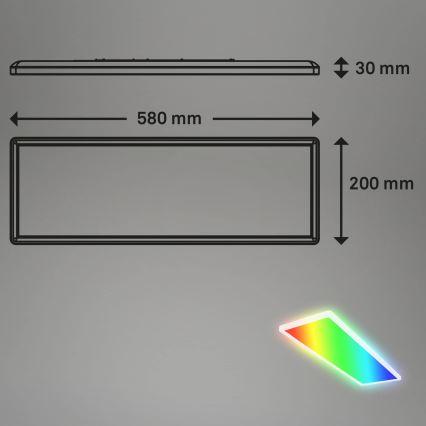 Briloner 7404-016 - Panneau LED RGBW dimmable à montage en surface/22W/230V 4000K + télécommande