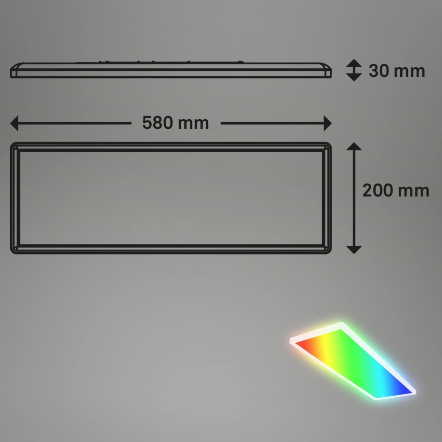 Briloner 7404-016 - Panneau LED RGBW dimmable à montage en surface/22W/230V 4000K + télécommande