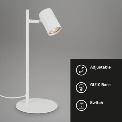 Briloner 7408-016 - Lampe de table RETRO 1xGU10/9W/230V blanc