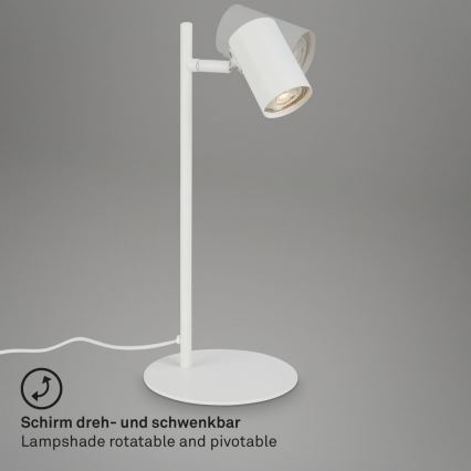 Briloner 7408-016 - Lampe de table RETRO 1xGU10/9W/230V blanc