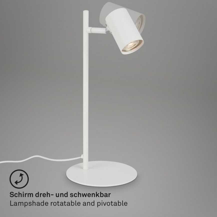 Briloner 7408-016 - Lampe de table RETRO 1xGU10/9W/230V blanc