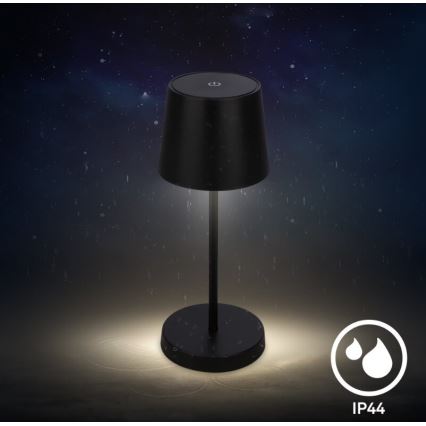 Briloner 7423015 - LED Dimmerabile ricaricabile per esterni lampada da tavolo LED/2,6W/5V IP44 nero