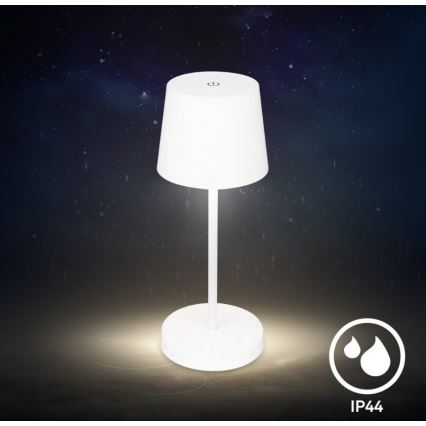 Briloner 7423016 - LED Dimmerabile ricaricabile per esterni lampada da tavolo LED/2,6W/5V IP44 bianco