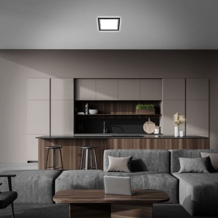 Briloner 7457-414 - LED Deckenleuchte SLIM LED/18W/230V 4000K 29x29 cm schwarz