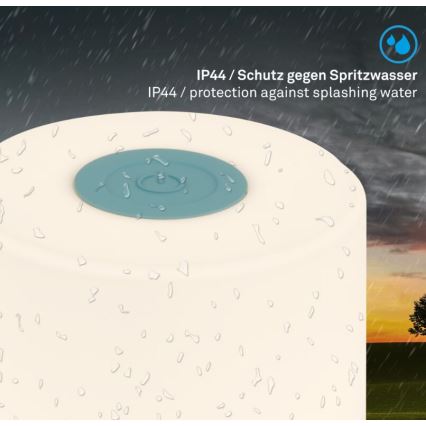 Briloner 7461010 - Dimmbare, aufladbare LED-Outdoor-Tischleuchte LED/2W/5V IP44 blau