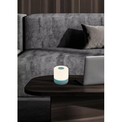 Briloner 7461010 - Lampe de table d'extérieur à intensité variable rechargeable LED/2W/5V IP44 1200 mAh bleu