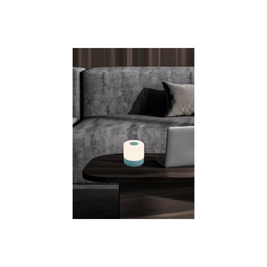 Briloner 7461010 - Lampe de table d'extérieur à intensité variable rechargeable LED/2W/5V IP44 1200 mAh bleu