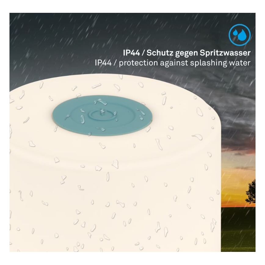 Briloner 7461010 - Lampe de table d'extérieur à intensité variable rechargeable LED/2W/5V IP44 1200 mAh bleu