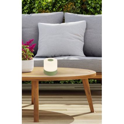 Briloner 7461019 - Lampe de table d'extérieur à intensité variable et rechargeable LED/2W/5V IP44 vert