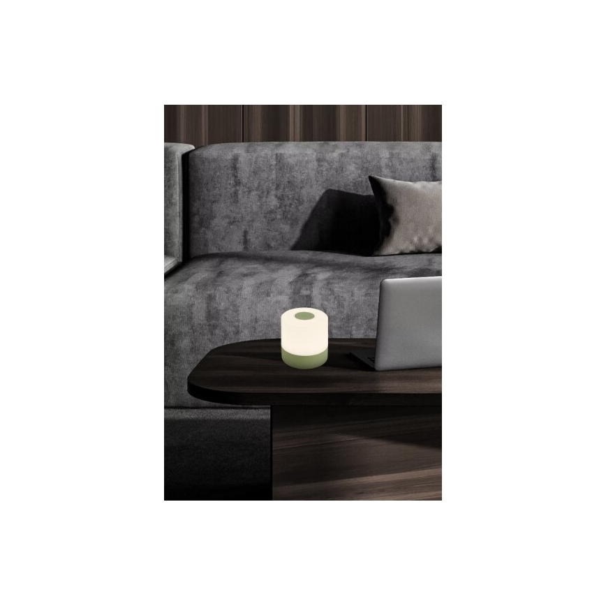 Briloner 7461019 - Lampe de table d'extérieur à intensité variable et rechargeable LED/2W/5V IP44 vert
