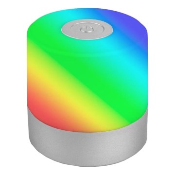 Briloner 7462014 - Lampe de table extérieure RGB rechargeable LED/1,5W/5V IP44 chrome mat