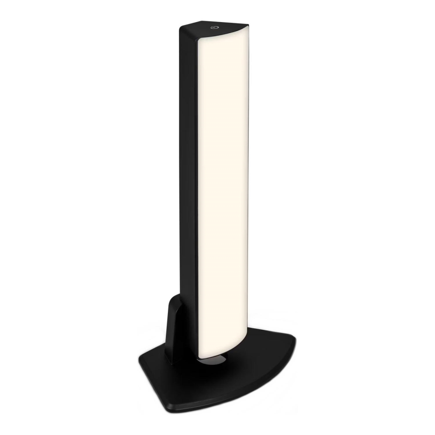 Briloner 7474-015 - Lampe de table extérieure tactile LED dimmable rechargeable 2 en 1 LED/7W/5V 2x2200 mAh USB 3000K IP44 noire