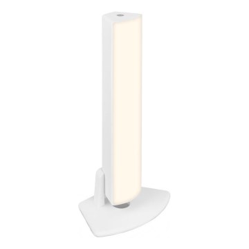 Briloner 7474-016 - Lampada da tavolo a LED Dimmerabile touch ricaricabile per esterni 2in1 LED/7W/5V 2x2200 mAh USB 3000K IP44 bianco