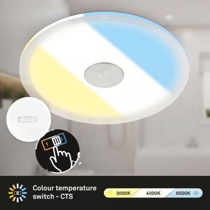 Briloner 7481019 - LED-Einbauleuchte für Badezimmer LED/12W/230V 3000/4000/6500K IP44 weiß