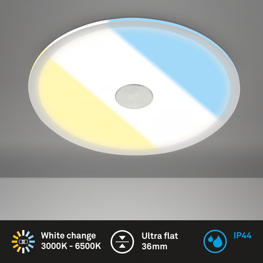 Briloner 7482019 - LED-Einbauleuchte für Badezimmer LED/14W/230V 3000/4000/6500K IP44 weiß
