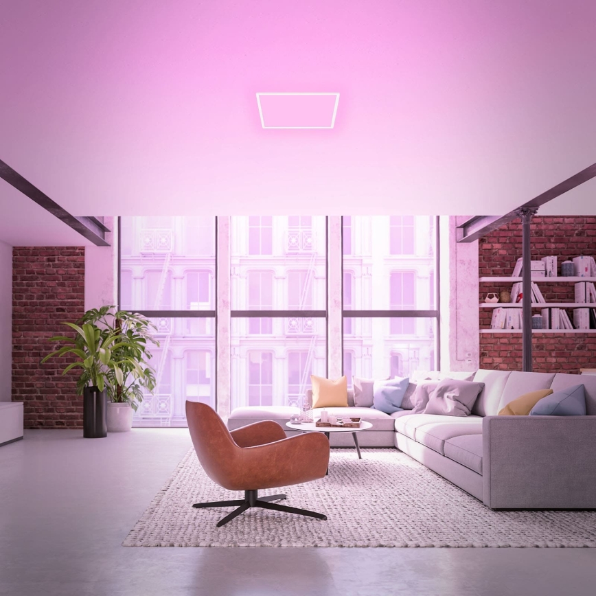 Briloner 7491-016 - LED RGBW dimmbare SMART-Deckenleuchte LED/22W/230V 4000K 42x42 cm Wi-Fi Tuya + Fernbedienung