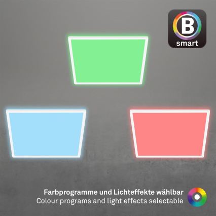 Briloner 7491-016 - LED RGBW dimmbare SMART-Deckenleuchte LED/22W/230V 4000K 42x42 cm Wi-Fi Tuya + Fernbedienung