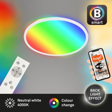 Briloner 7494016 - Lampada da soffitto dimmerabile LED RGBW SMART LED/22W/230V 4000K Ø 42 cm Wi-Fi Tuya + telecomando