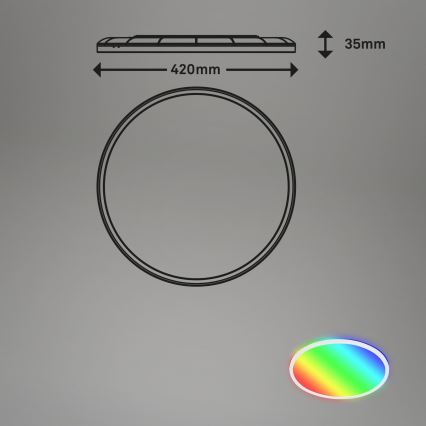 Briloner 7494016 - Lampada da soffitto dimmerabile LED RGBW SMART LED/22W/230V 4000K Ø 42 cm Wi-Fi Tuya + telecomando