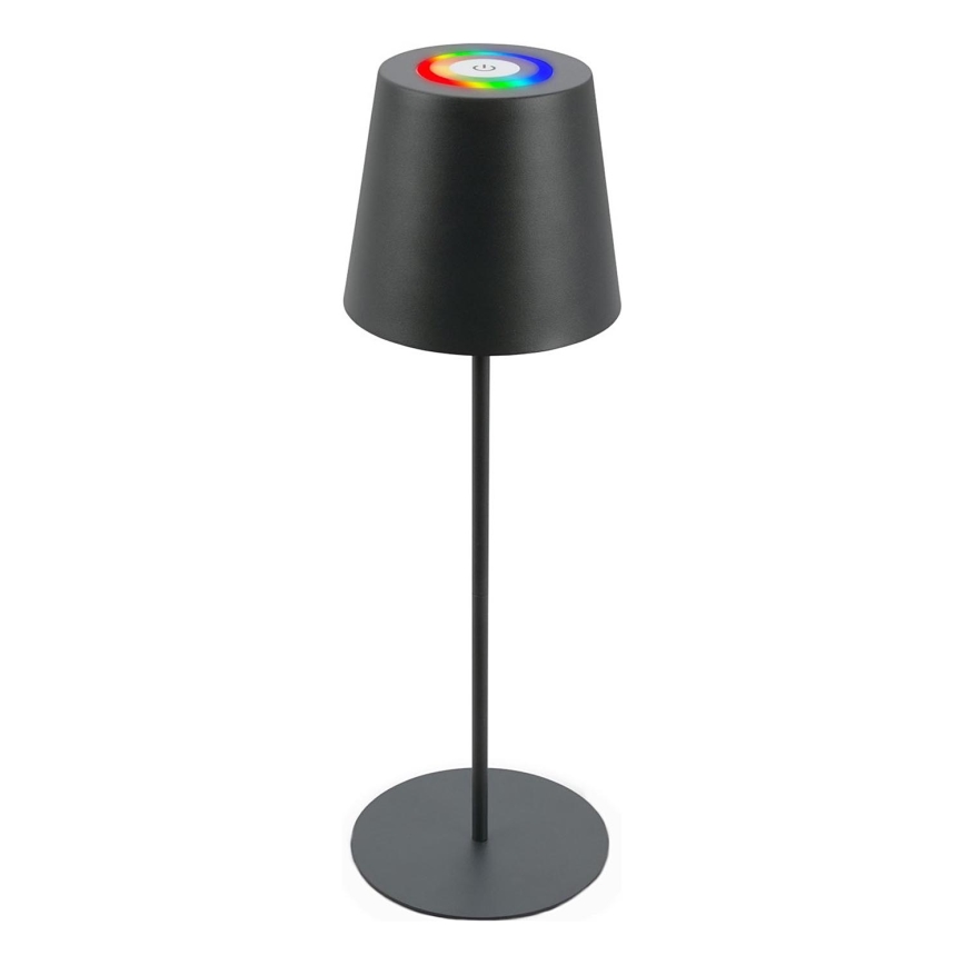 Briloner 7507015 - Lampe de table d'extérieur RGB à intensité variable rechargeable 2en1 LED/2,5W/5V IP44 anthracite