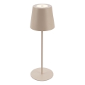 Briloner 7508011 - Dimmbare, wiederaufladbare LED-Outdoor-Tischleuchte 2-in-1 LED/2,5W/5V IP44 beige